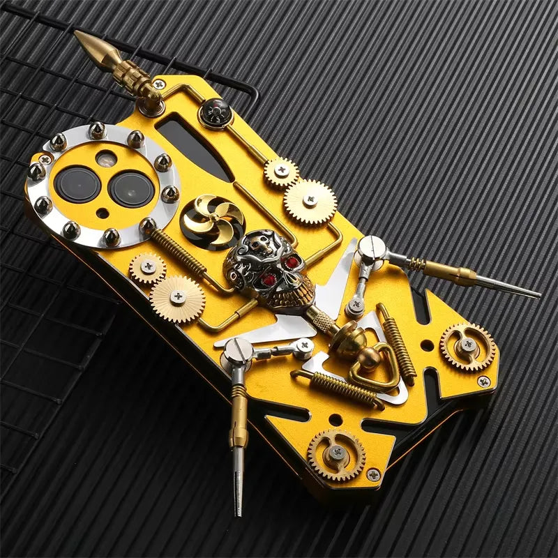 Cyberpunk Skull Mechanical Gear Case (For iPhones)