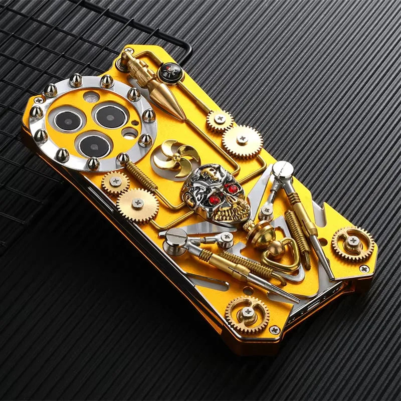 Cyberpunk Skull Mechanical Gear Case (For iPhones)