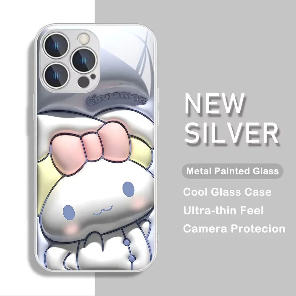 Sanrio Characters Metallic Color Case (For iPhones)