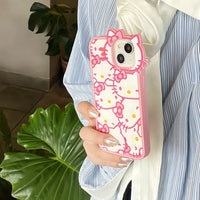 Hello Kitty White Pink Phone Case (For iPhones)