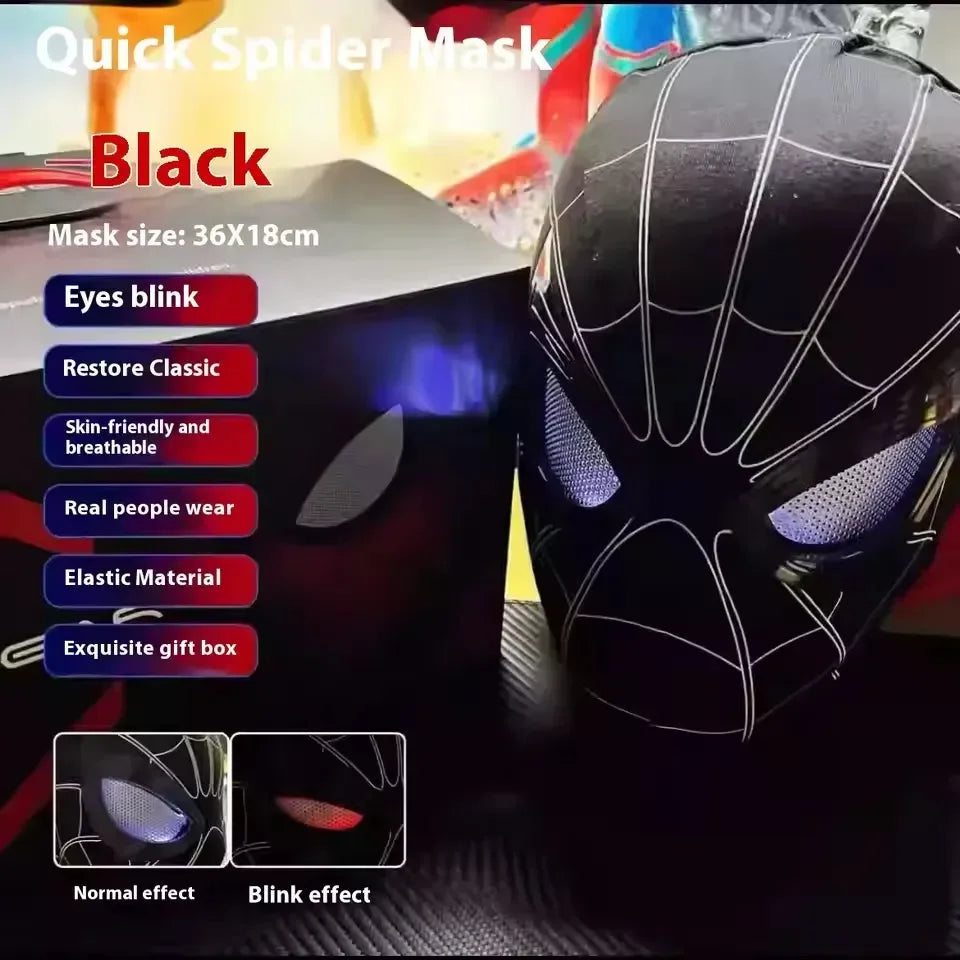 SpiderVision Luxe Mask: Spider-Man Mask with Moving Eyes
