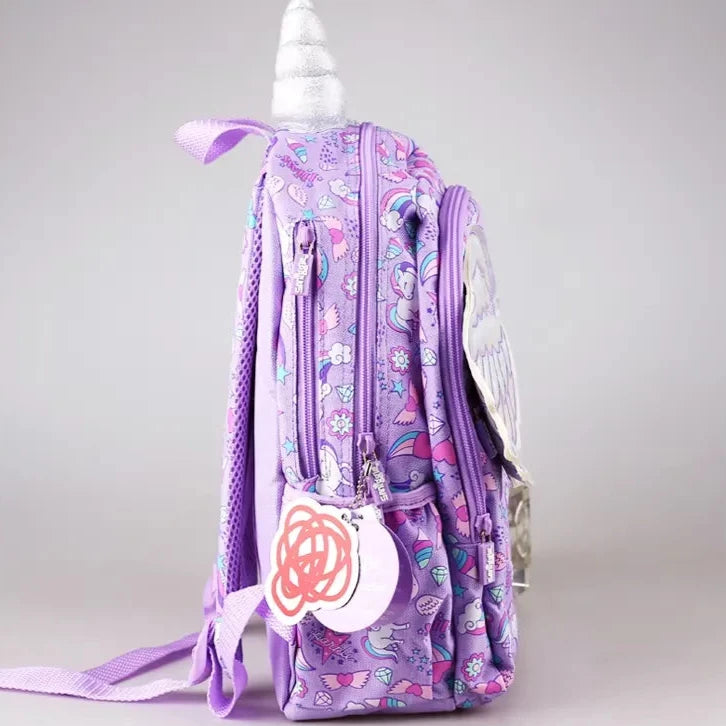 Smiggle Purple Unicorn Wing Shaped Backpack