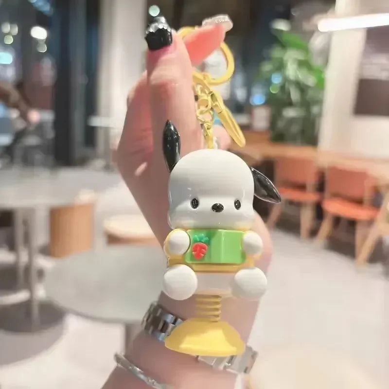 Springy Sanliou Fun Moving Keychain