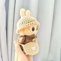 Handmade Labubu Crochet Animal Outfits - Bear Hugs