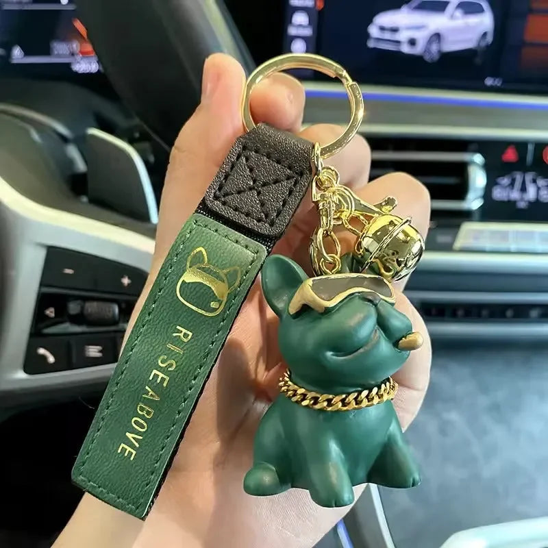 Rebel Ruff Bulldog 3D Keychain