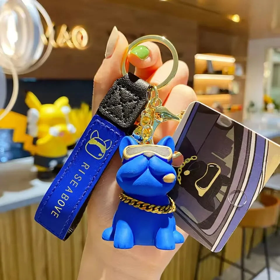 Rebel Ruff Bulldog 3D Keychain