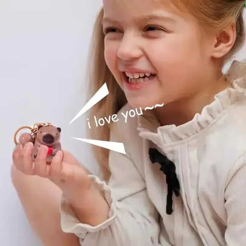 Capy Kiss I Love You Keychain