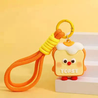 Quirky Crusties Bread Toast Keychain