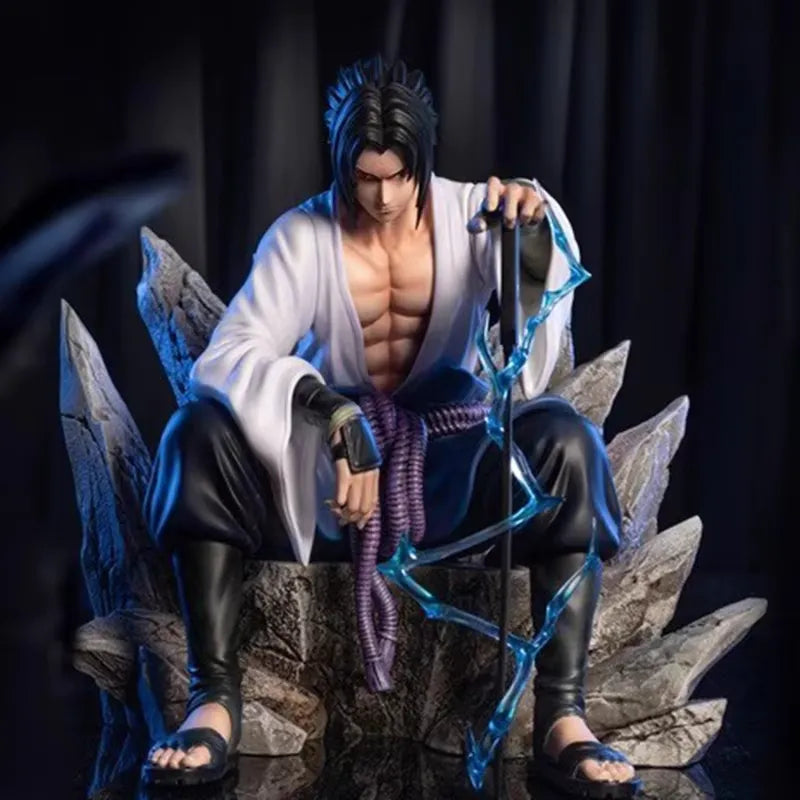 Naruto Uchiha Sasuke Sitting Action Figures (18 cm)