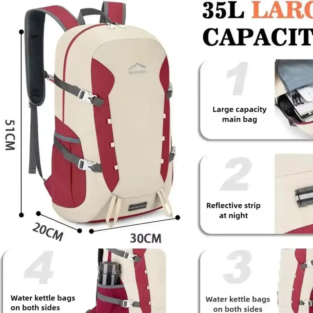 حقيبة ظهر مثالية للمشي لمسافات طويلة 