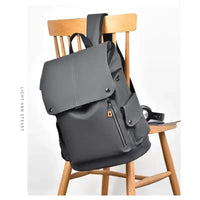 Premium Leather-Look Casual Backpack