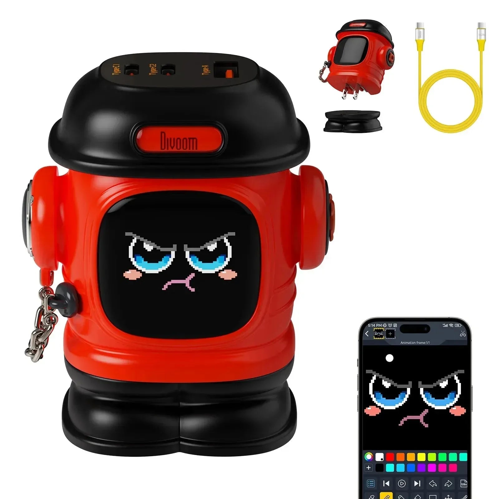 Divoom Dipow 65W GaN Charger - Bear Hugs