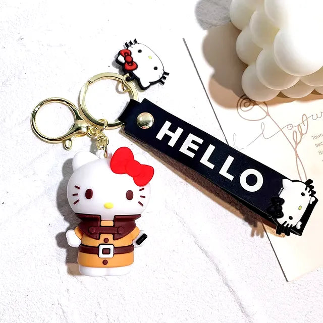 Kawaii Hello Kitty Cosplay 3D Keychain