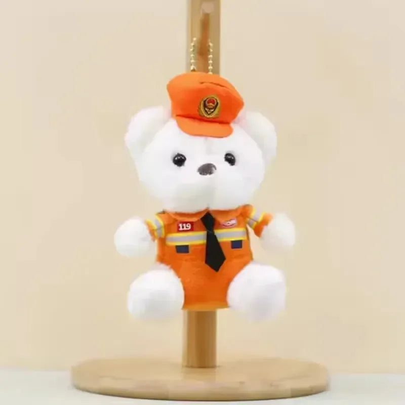 Traffic Cop Bear Brigade Plush Keychain