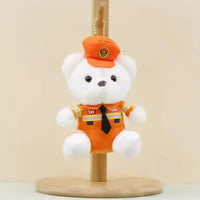 Traffic Cop Bear Brigade Plush Keychain