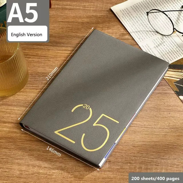 2025 Leather Textured Yearly Planner