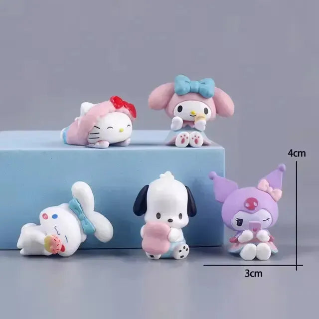 Sanrio Kawaii Character Figurine Set (5 pcs)