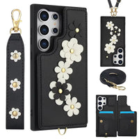 3 in 1 Crossbody Floral Phone Case (For Samsung)