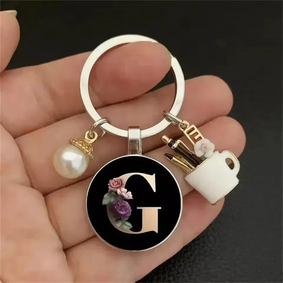 Personal Petal Premium Letter Keychain