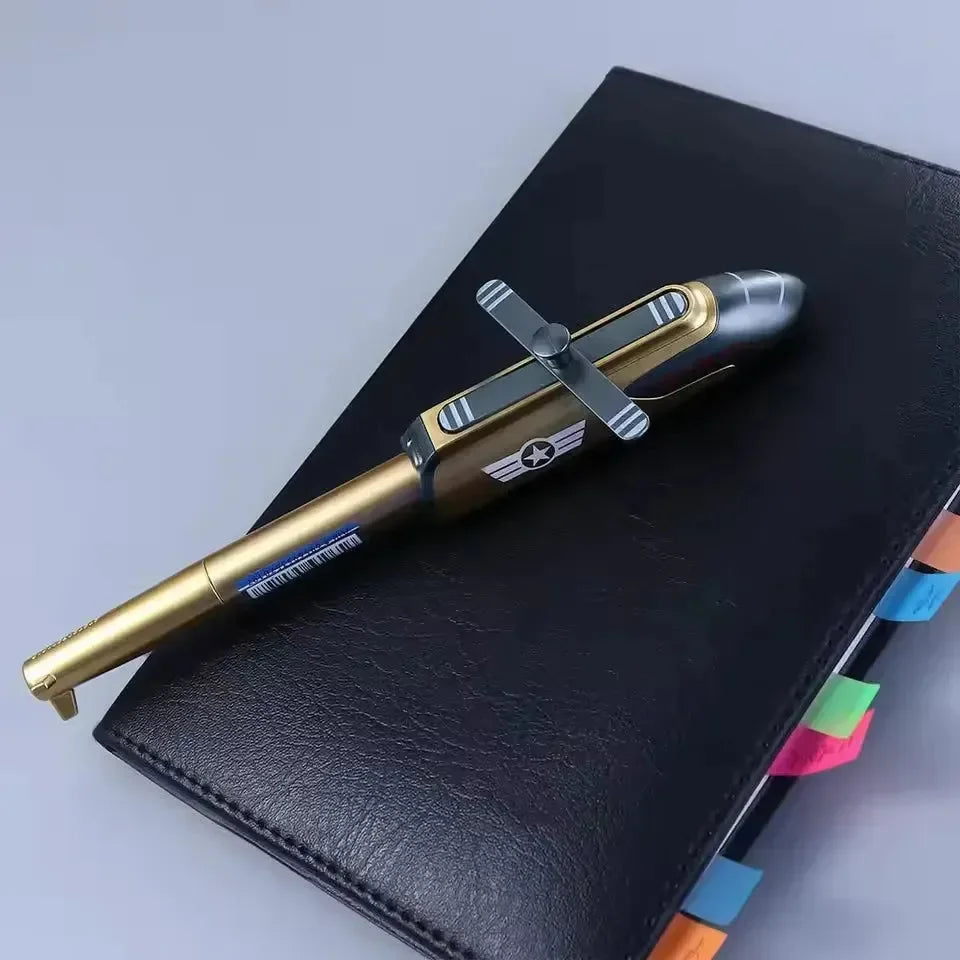 Stylo gel fantaisie en forme d'hélicoptère 