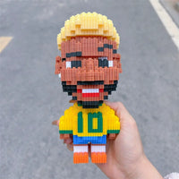 Football Players Miniature Building Blocks Character Assembly Model Desktop Ornament Fun Gifts - Bear Hugs