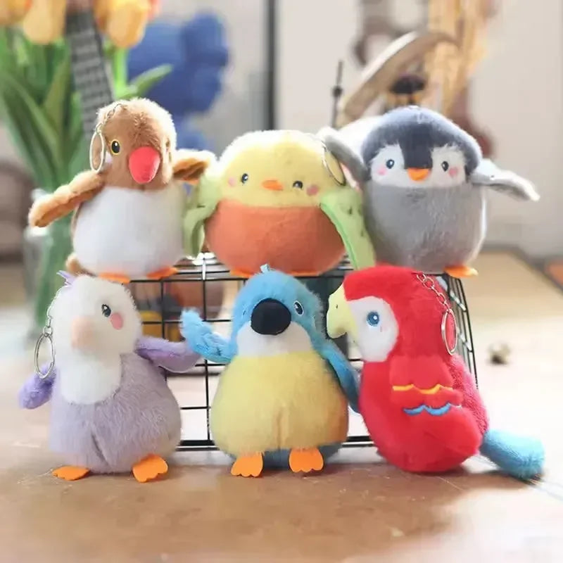 Feathered Friends Bird Plush Keychain