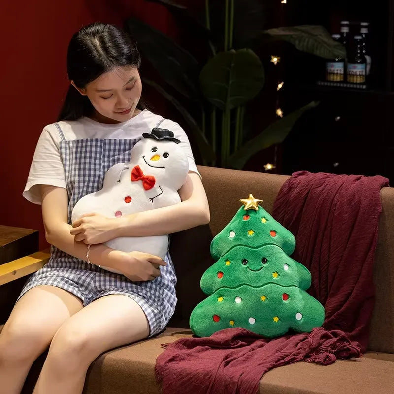 Christmas Tree and Snowman Plushies (35 cm)