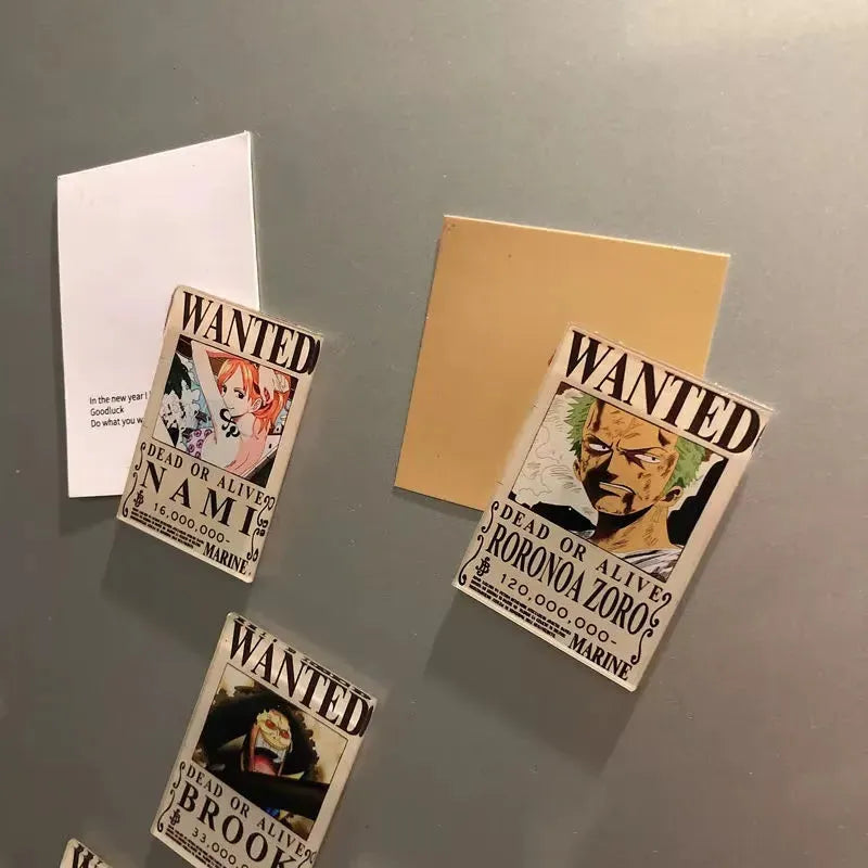 One Piece Wanted Fridge Magnets