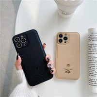 Coconut Tree Leather Case (For iPhones)