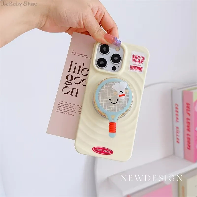 Sporty Tennis Racquet Phone Case (For iPhones)