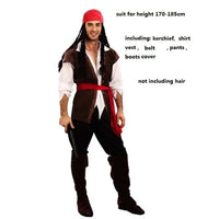 Pirates of the Caribbean Cosplay Captain Jack Sparrow Costume Men Women Female Male Female Carnival Halloween Sexy Set - Bear Hugs