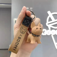 Punk French Bulldog 3D Keychain