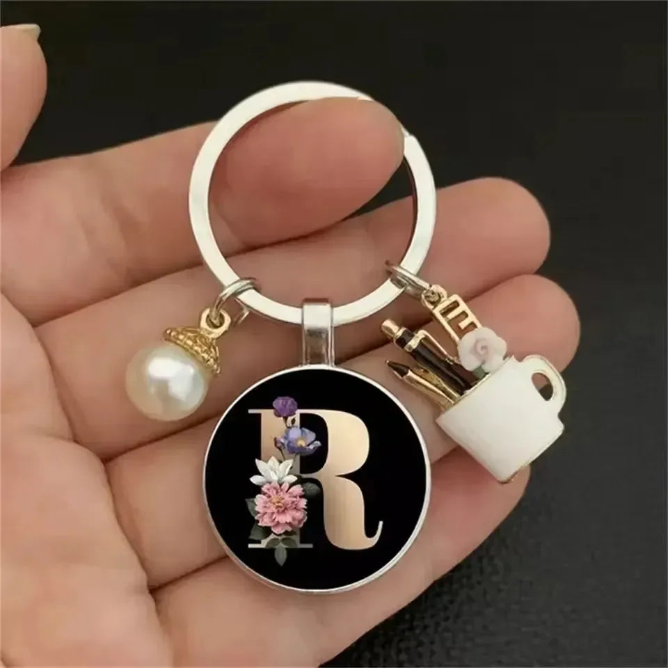 Personal Petal Premium Letter Keychain