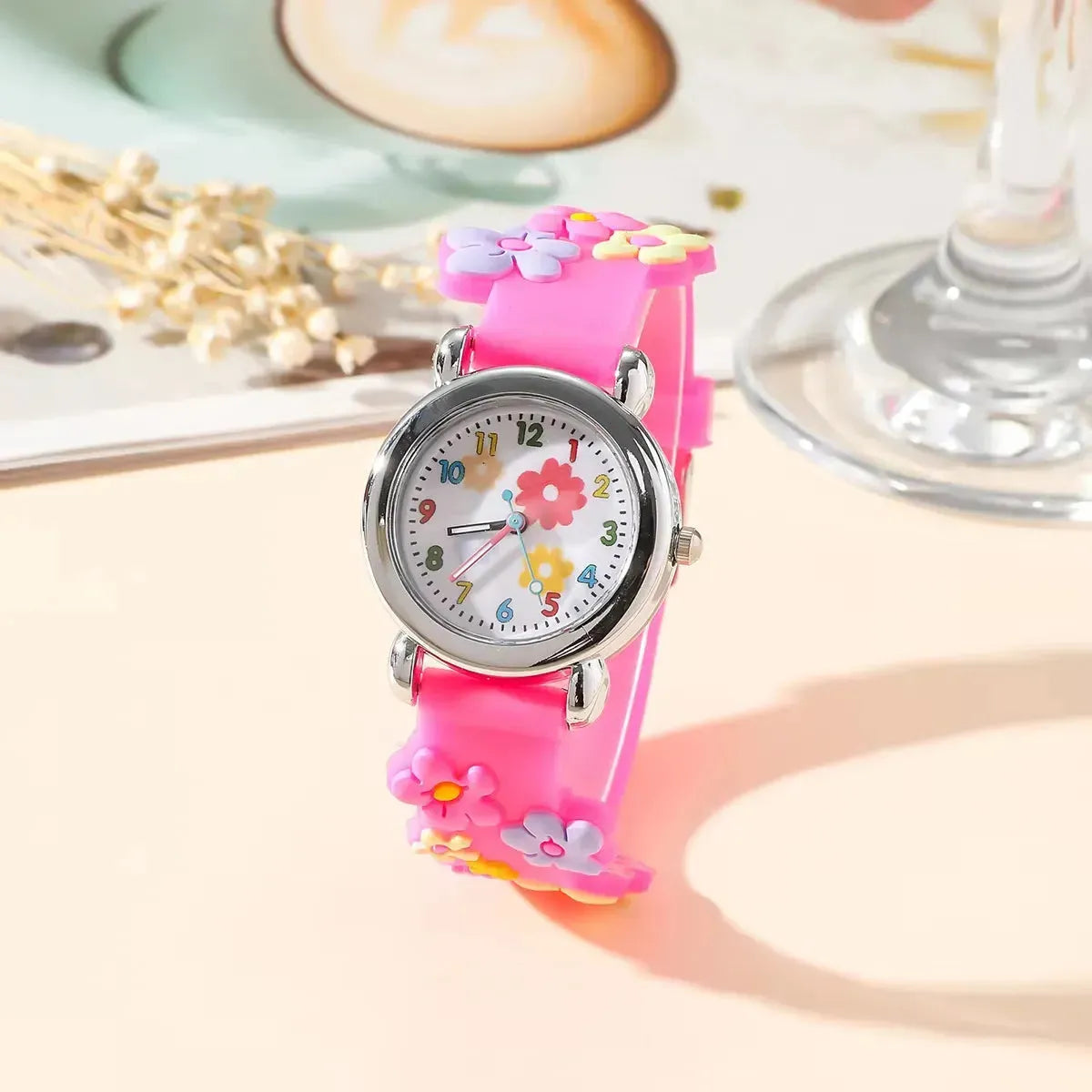 Cute Floral Round Kids Watch