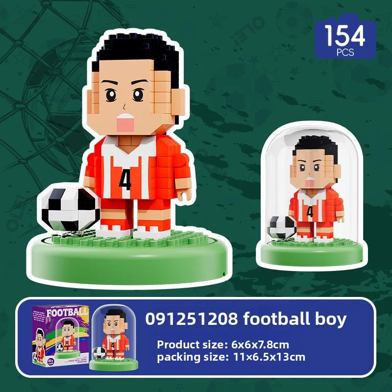 2026 NEW World Famous Football Players lega Figurine Messi Ronaldo Neymar Lewandowski Mini Action Building Block Model Toy Gifts - Bear Hugs