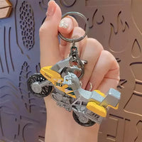 Rev Up Motorcycle Metal Keychain