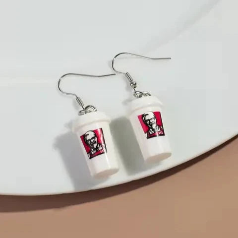 3D KFC Dangle Earrings