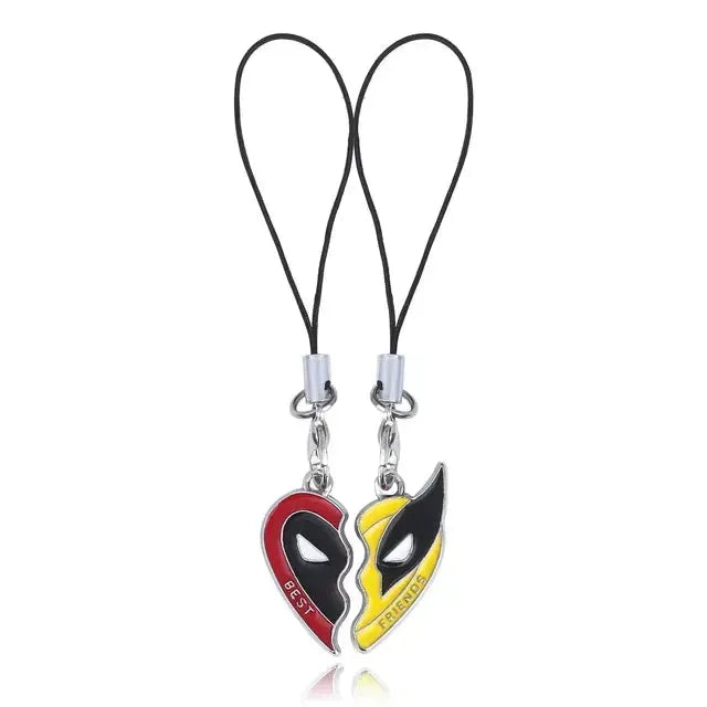 Deadpool & Wolverine Keychain Pendant & Bracelet