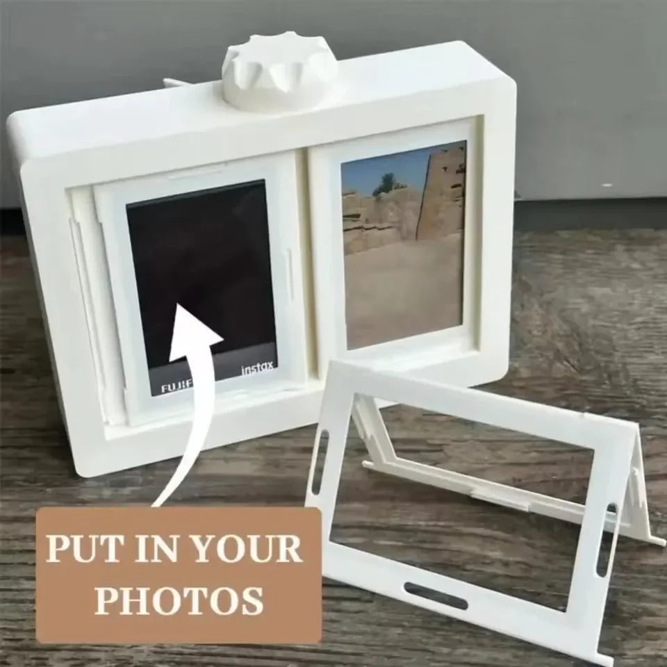 Carrousel de cadres photo rotatifs à 12 emplacements 