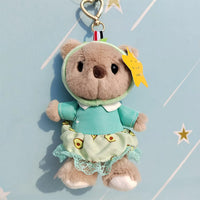 Cozy Frock Bear Plush Keychain