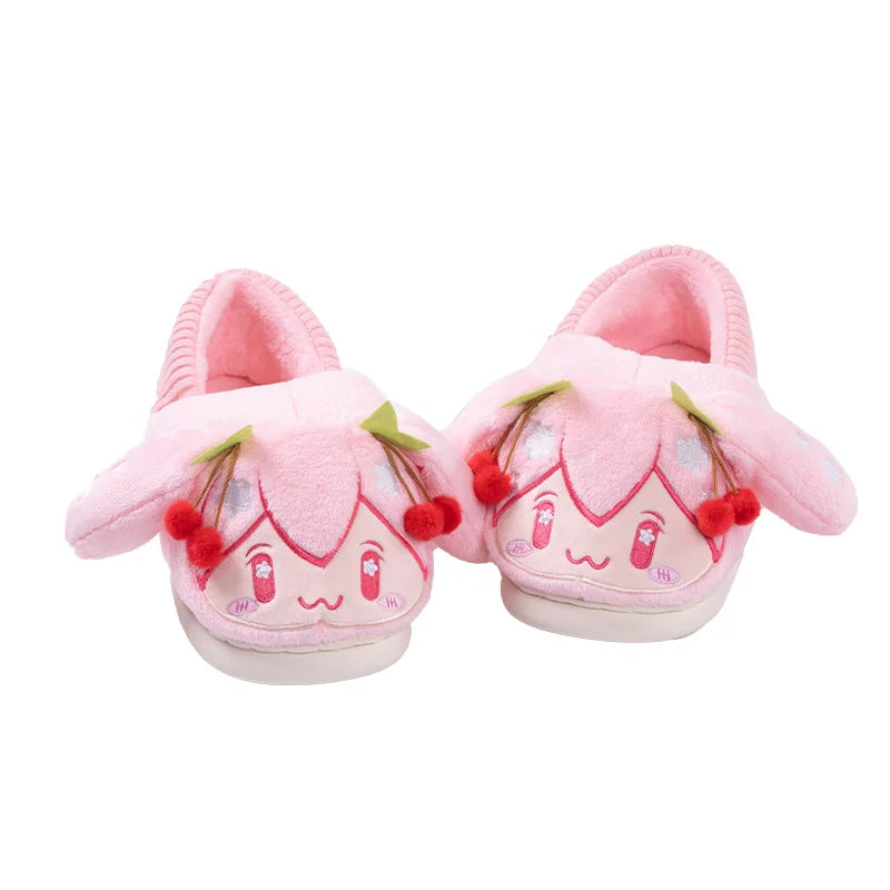 Moeyu Miku Plush Slippers Cosplay Costume Shoes Men Women Winter Warm Cartoon Home Cotton Slipper Original - Bear Hugs