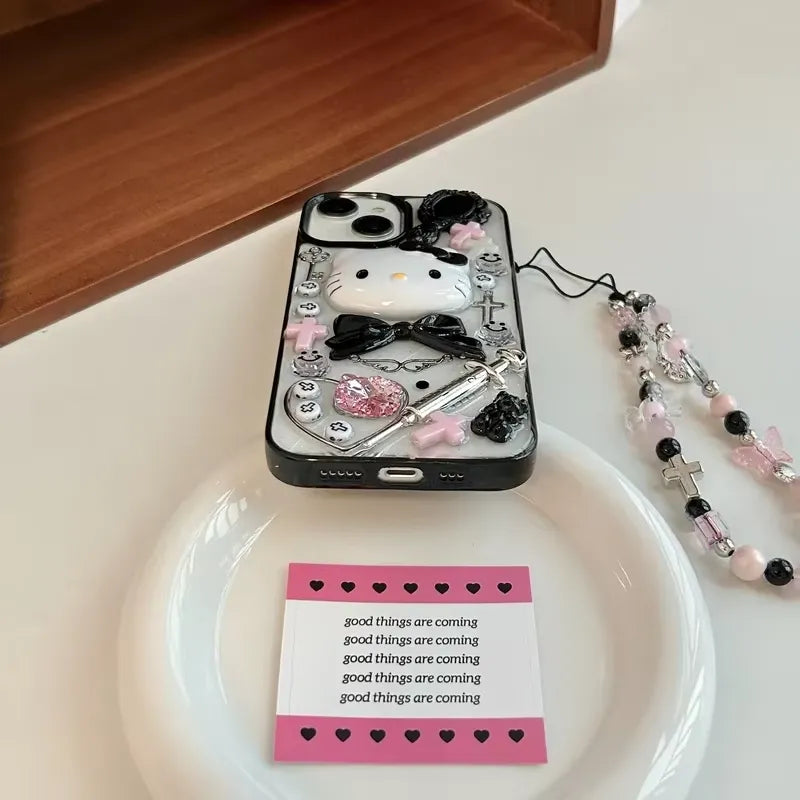 Kawaii Hello Kitty Transparent Case (For iPhones)