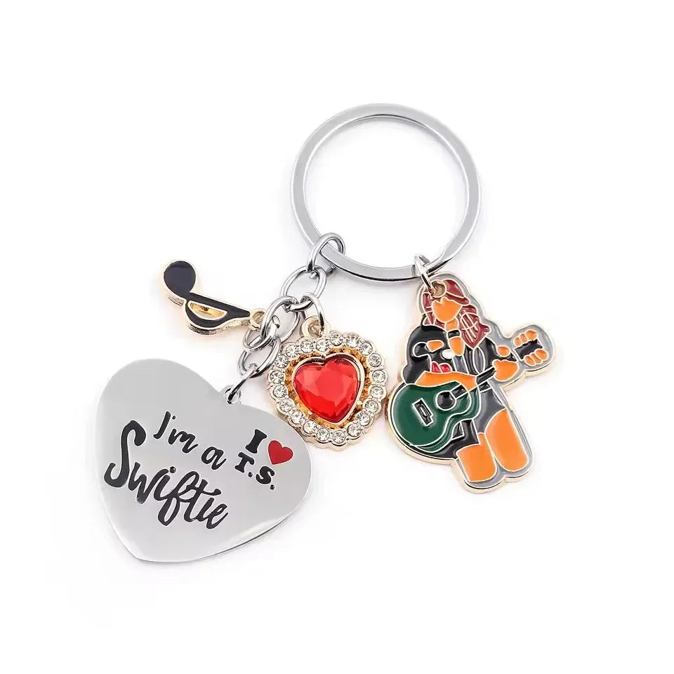 Porte-clés en alliage J'aime Taylor Swift 