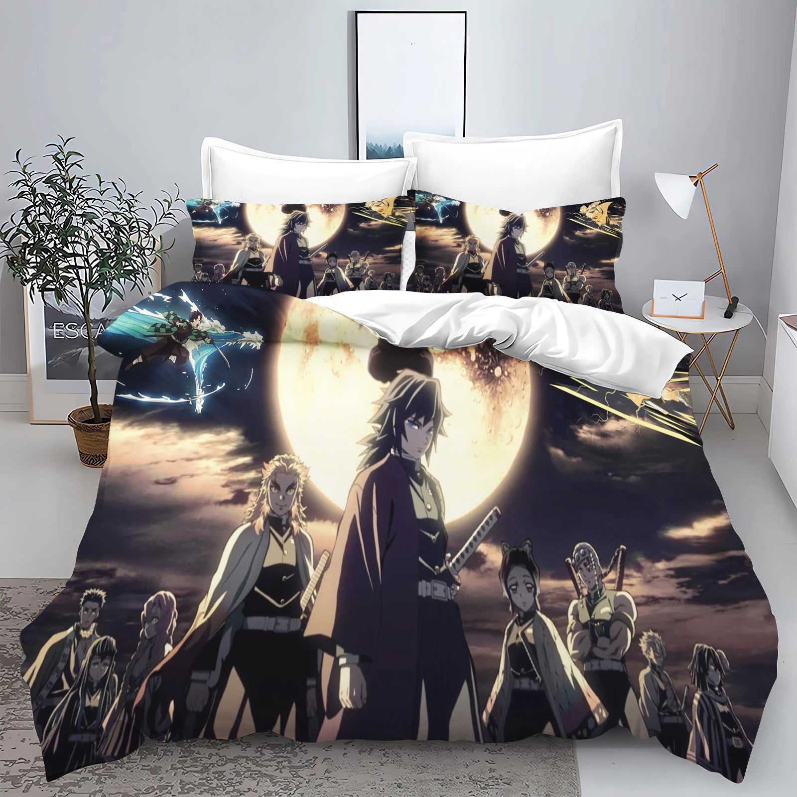 Demon Slayer: Kimetsu no Yaiba kamado Nezuko Anime 100% Polyester Bedding Set Duvet Cover Set Printed Cartoon Home Decor - Bear Hugs