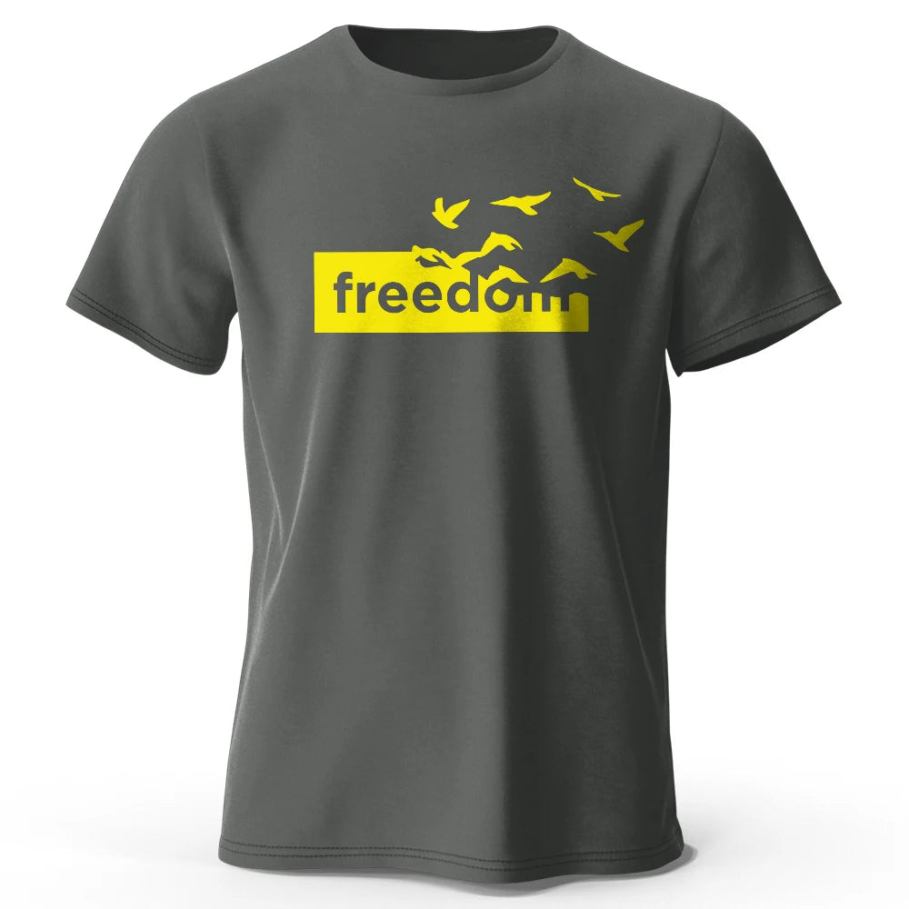 Freedom Letter Printed T-Shirt