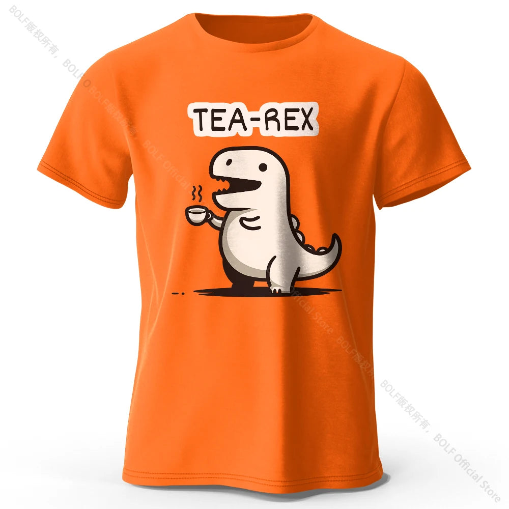 Tea-Rex Dinosaur Cotton T-Shirt