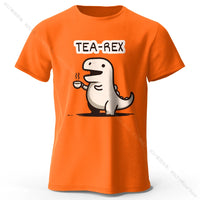 Tea-Rex Dinosaur Cotton T-Shirt