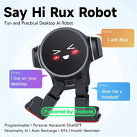 Original Letianpai Rux Robot Smart Companion Electron Ai Intelligent Automation Robot GPT Voice Fun Desktop Pet ai Robots White - Bear Hugs