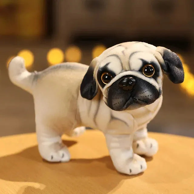 Adorable Realistic Plush Dog Toy (25 cm)