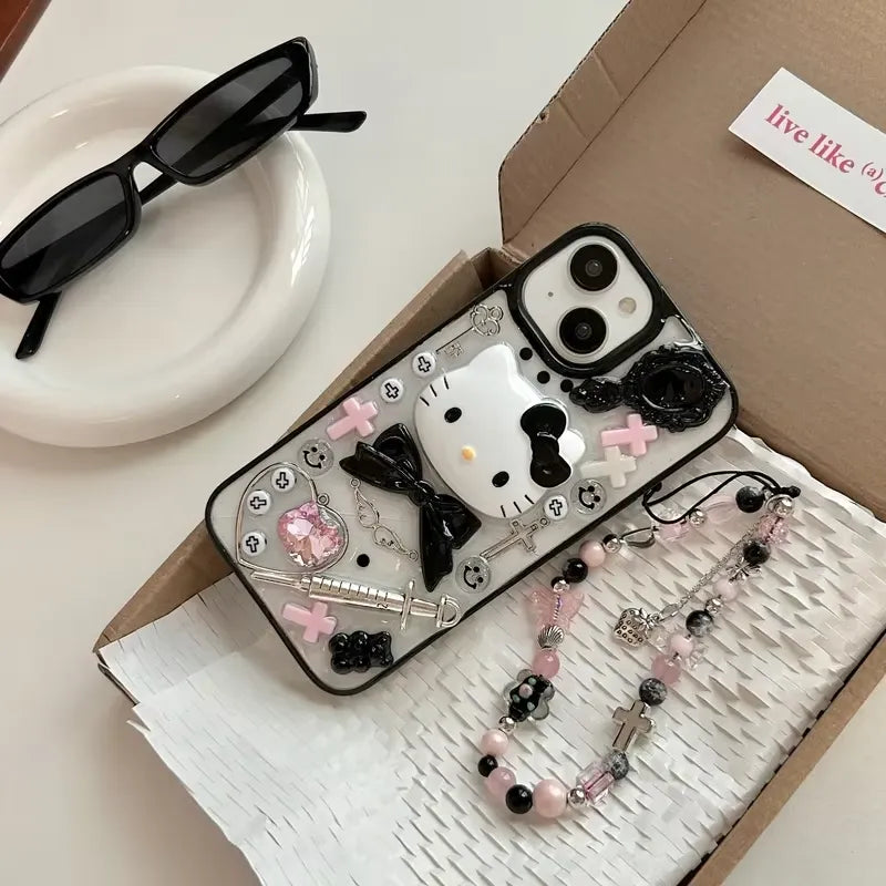 Kawaii Hello Kitty Transparent Case (For iPhones)